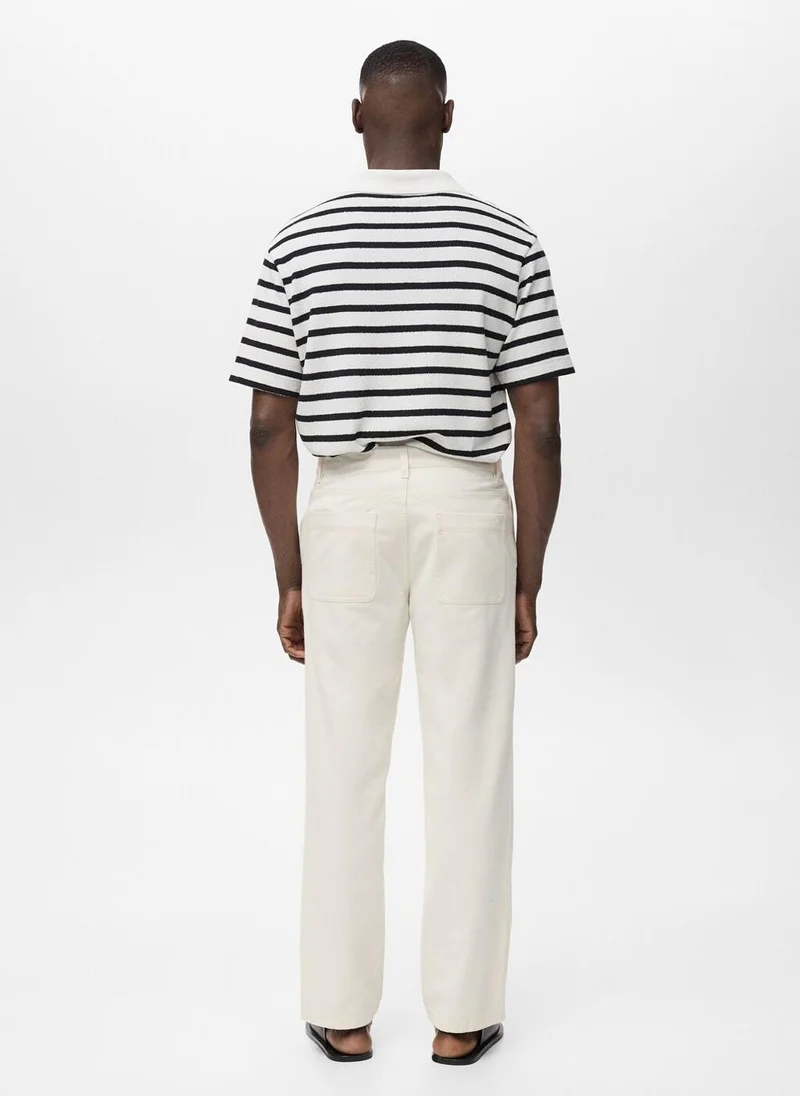 Mango Man Regular-fit jeans made from a cotton-linen blend